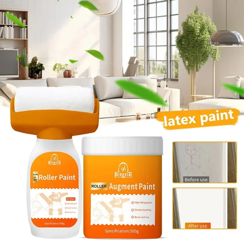 Lăn sơn thông minh, con lăn sơn tường mini, dụng cụ sơn tường thông minh xóa vết bẩn tiện lợi 500g 4