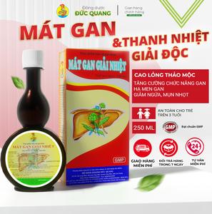 Mát Gan Giải Nhiệt Đông dược Đức Quang - Hỗ trợ Thanh Nhiệt, Thanh Lọc Cơ Thể, Giải Nóng Chai 250ml Detox