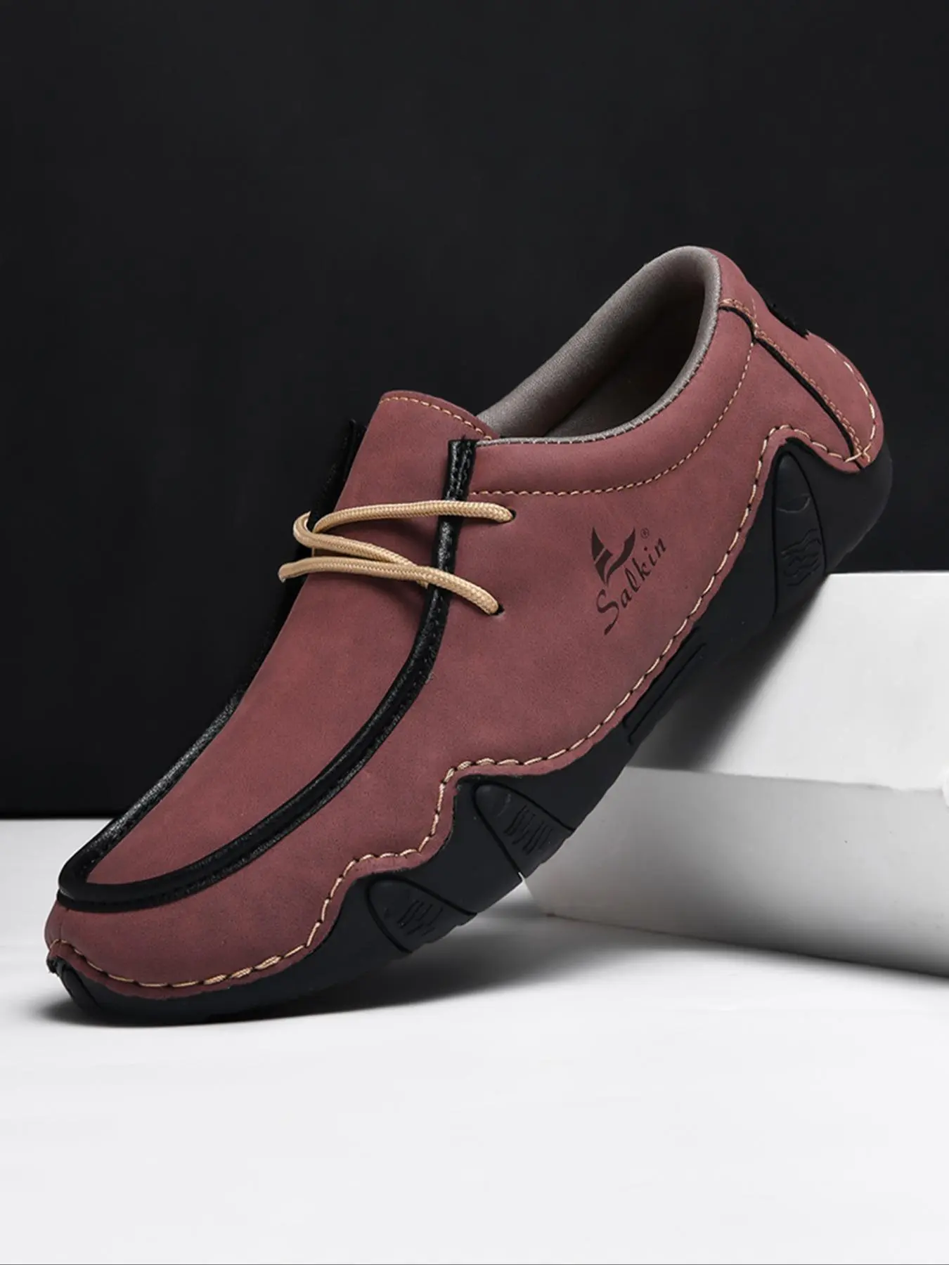 Men's Fashionable Microfiber Leather Loafers, Casual Comfortable Non-slip Driving Loafers, Lightweight Breathable Daily Wear Shoes, Fashion Shoes for Outdoor Activities, Boy