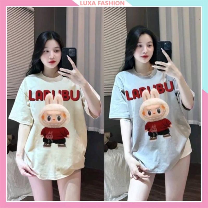 Áo Thun Nam Nữ LA.BU.BU ĐỎ LUXA - Áo Phông Unisex From Rộng Top Cổ Tròn Women