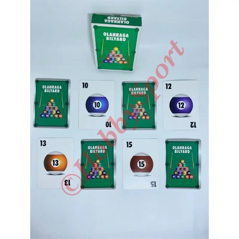 Kartu Billiard Boldam Biliar Bilyard Mainan Snooker Plastik Poker Pool 0