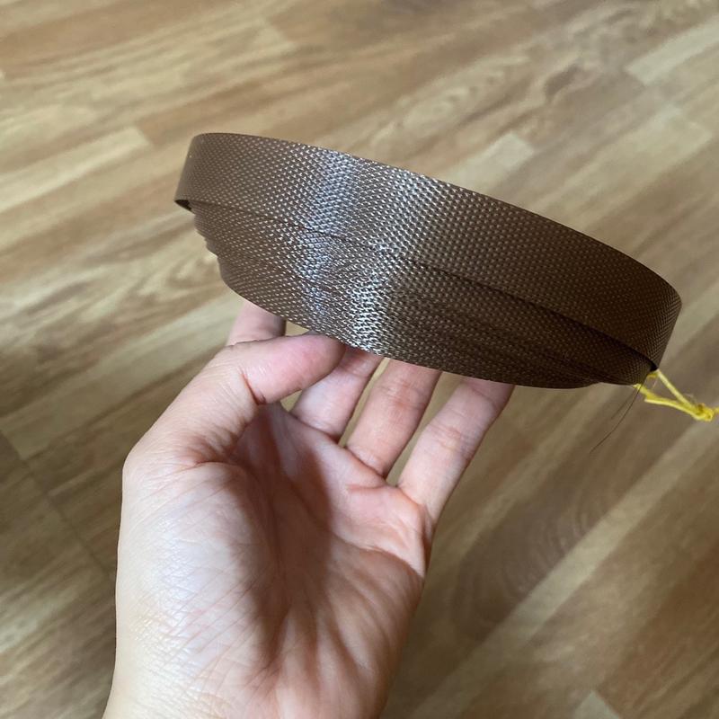 Dây nhựa Đan giỏ túi màu nâu bản 1,5cm phong cách vintage, tote - phụ kiện túi xách chất lượng 6