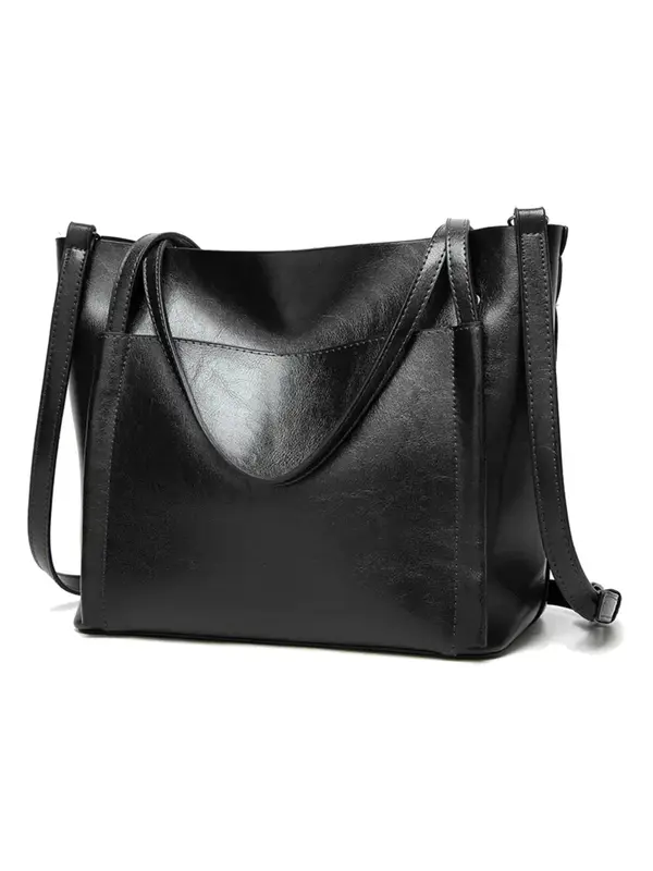 Women's Solid Color Large Capacity Tote Bag, Fashionable Shoulder Bag For Teen Girl, Women, College Student, Rookies & White-collar Workers Perfect For Office, College, Work, Business, Commute 0