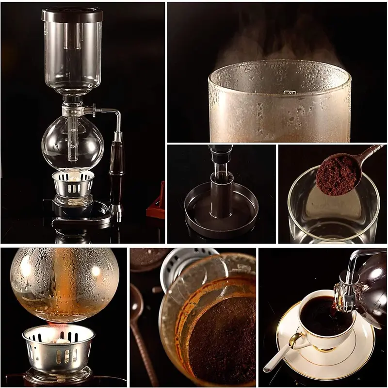 Coffee Maker Manual Brew Vacuum Pot 3 Cups 360ml - JF33 - Black 3