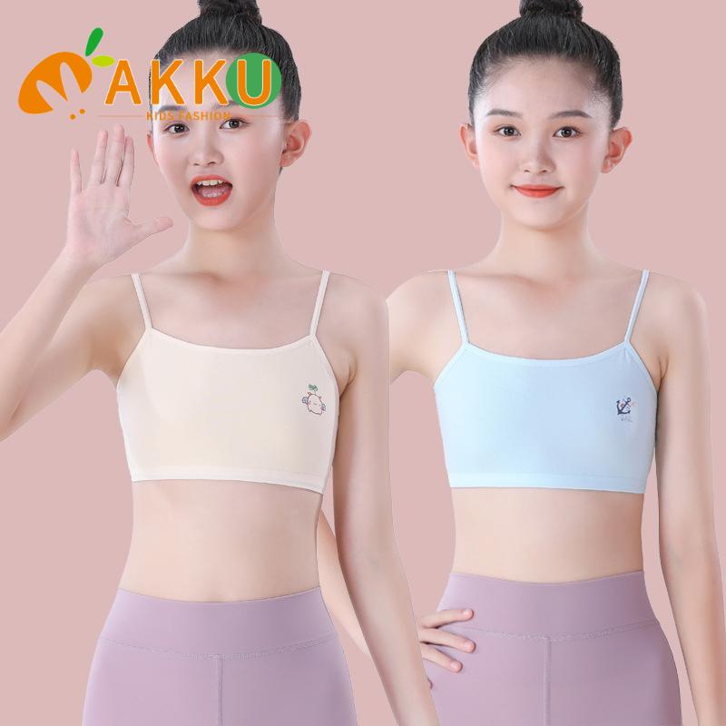 Áo Ngực Áo Yếm Cho Bé Gái, Đồ Lót Áo Vest Thoải Mái, Dành Cho Bé Gái Và Học Sinh, Không Có Vòng Không Dây, AKKU