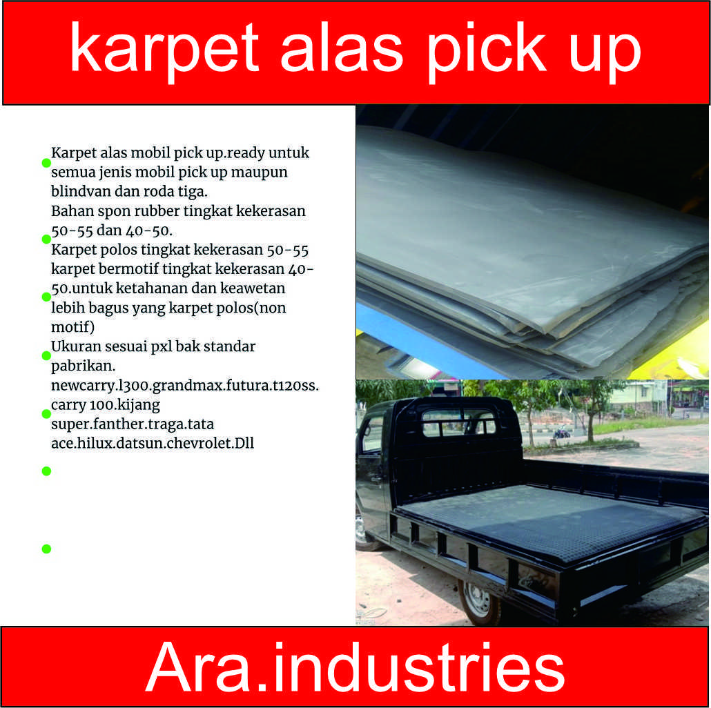 KARPET BAK MOBIL PICKUP CARRY FUTURA GRANDMAX L300 T120SS bak tigaroda Car