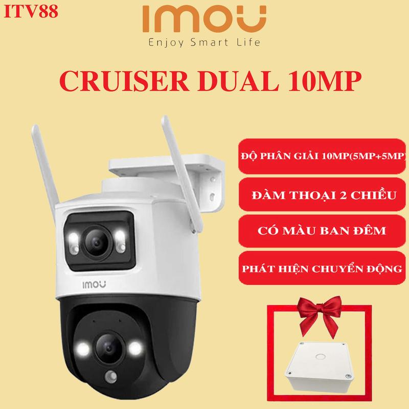 Camera IMOU 2 Mắt Ngoài Trời Cruiser Dual 10MP - Cruiser Dual 6MP | Tầm Nhìn Bam Đêm Có Màu | Ống Kính Kép Góc Rộng | Phát Hiện Người & Phương Tiện l Bảo Hành 2 năm camera 2 mắt Camera 2 mắt Chụp Ảnh life hoàng  tô