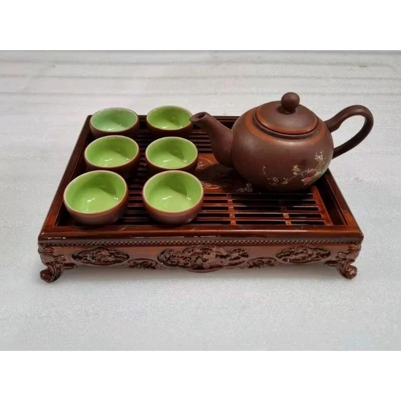 Khay trà Dáng Sập Vân Giả Gỗ,  Nhựa  Nguyên chất  Cao cấp lịch sự  hoa tiết đẹp sang trọng độ bền cao 0