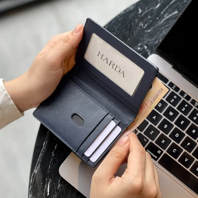 Ví Da Bóp Da Đứng Harda Form Mini - Da Saffiano 8