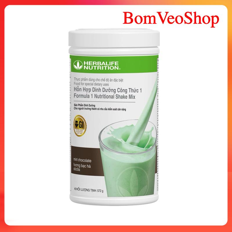 Bữa Ăn Lành Mạnh F1 Herbaline Bạc Hà Socola 572g Hỗn Hợp Dinh Dưỡng Công Thức 1 BomVeoShop Thực Phẩm Bảo Vệ Sức Khoẻ 0