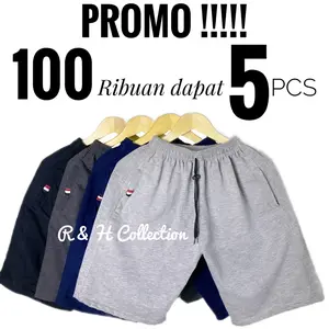 PROMO GILA !! 90RIBUAN DAPAT 5 CELANA PENDEK BROADSHORT BEBYTERY PREMIUM SAKU RESLETING shorts pria  katun  boxer