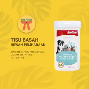 TISSUE BASAH HEWAN PELIHARAAN BIOLINE UNIVERSAL COSMETIC WIPES 30 PCS