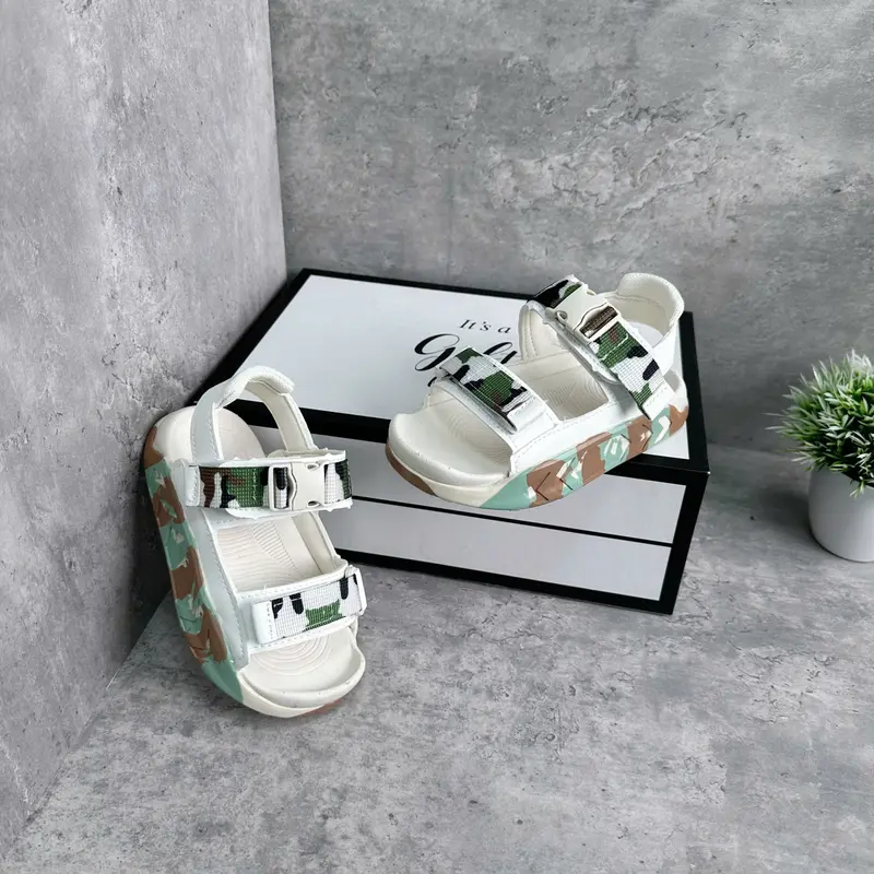 [FORM TO] Sandal Trẻ Em - Sandal Rằn Ri Quai Dán Chất Liệu Cao Su Mềm Êm Size cho bé từ 3 đến 12 tuổi Mã S57 7