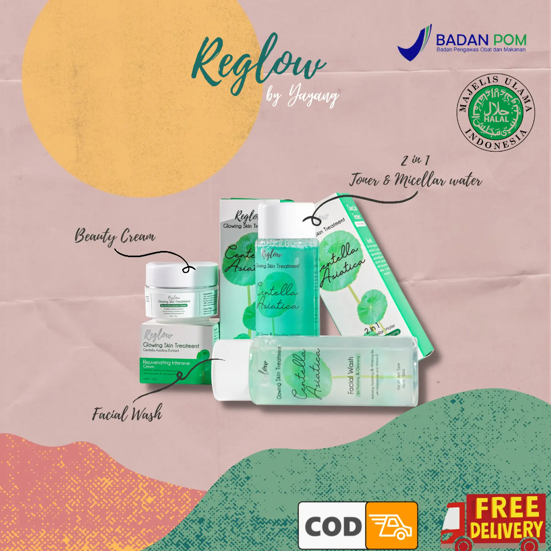 Bekasi Jabar Paket Skincare Reglow Glowing Skin Treatment BPOM MUI Aman Busui Dan Bumil - Agen Resmi