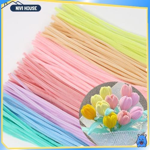 Kẽm nhung loại 1 Lông dày Mịn SET 100 sợi làm đồ Handmade decor màu pastel - Nivihouse