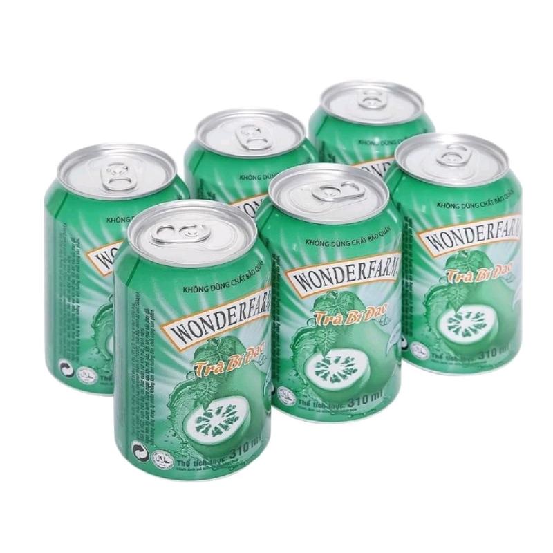 Combo 6 lon trà bí đao Wonderfarm x 310ml Nước Trà Tea Chè