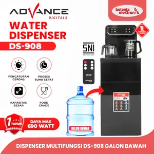 ADVANCE SMART DISPENSER MULTIFUNGSI DS-908 GALON BAWAH BAWAH FITUR DINGIN NORMAL DAN PANAS + REMOTE
