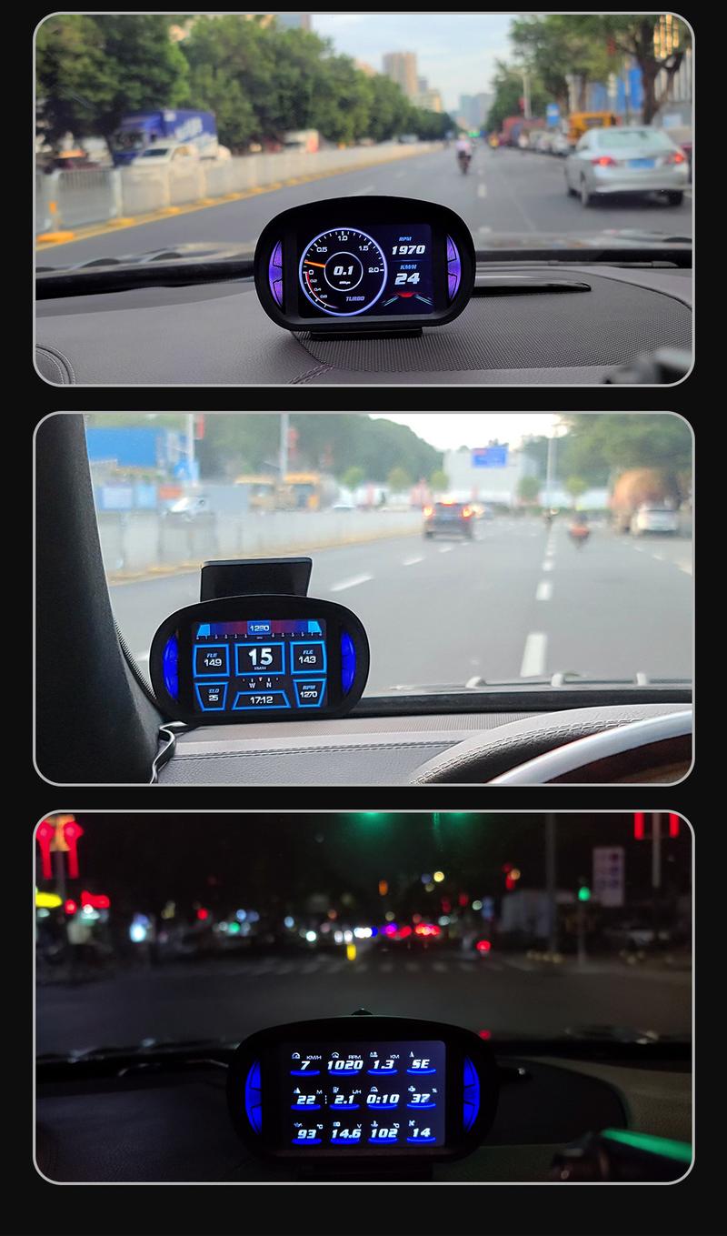 Product Introduction of Majesun P2 Car Digital Speedometer OBD2 GPS HUD Gauge Auto Display Alarm Water Oil Temperature Turbine Pressure on-board Computer 34