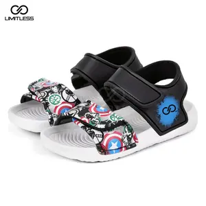 Limitless - Sandal Anak Slip On Karakter Kapten Amerika Bahan Ringan Nyaman Anti Slip - Size 26 - 35 Fashion