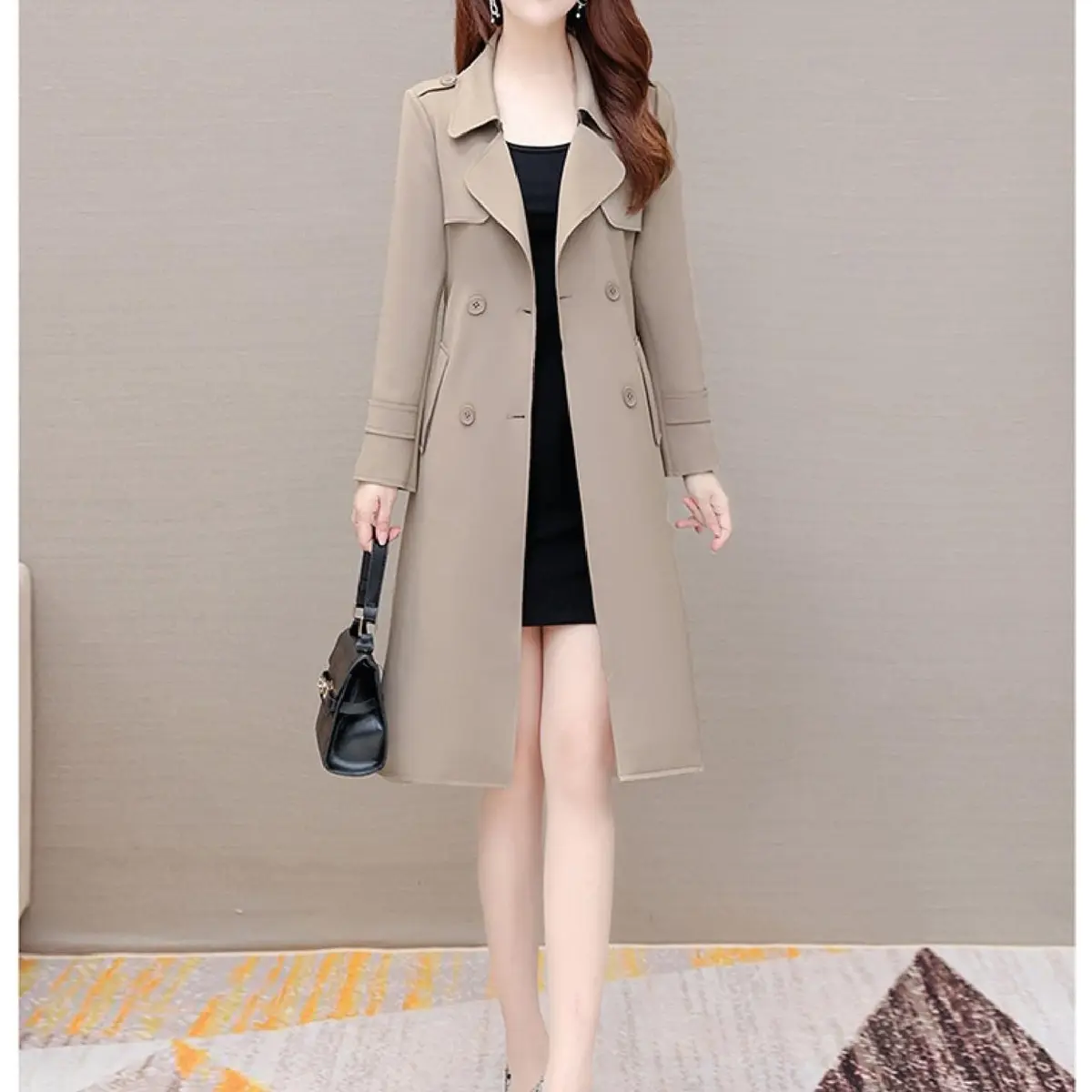 Áo  dạ  nữ  dài  mangto