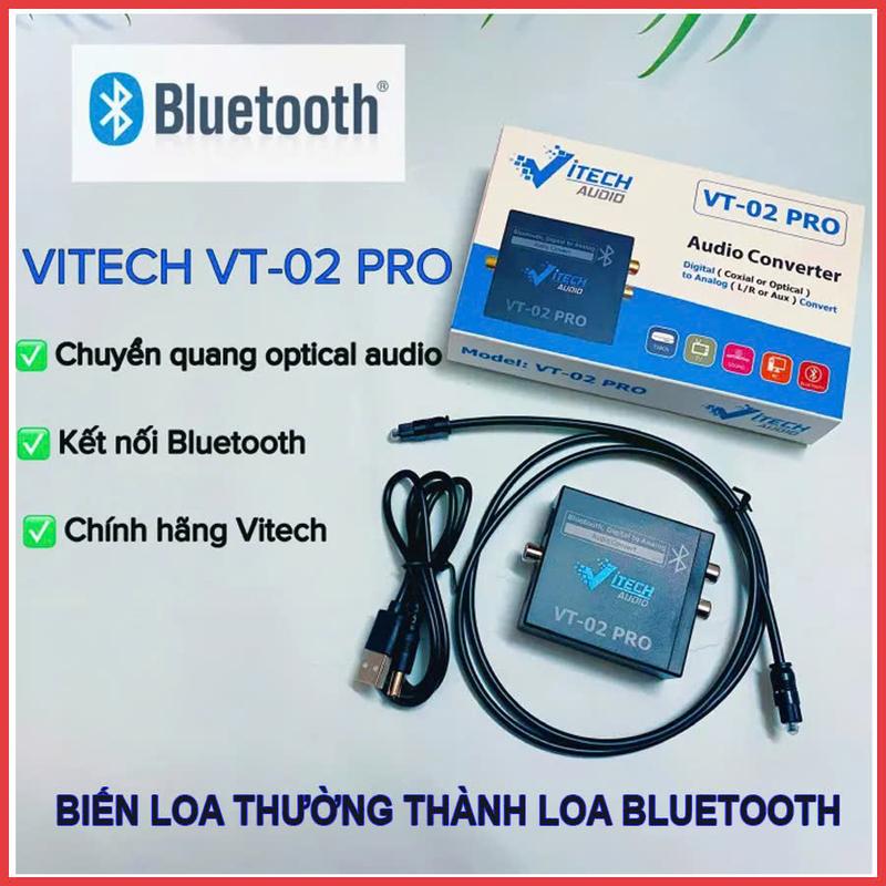 Bộ chuyển đổi âm thanh quang học optical to analog VITECH VT02 PRO Kết nối Bluetooth không dây VT02PRO