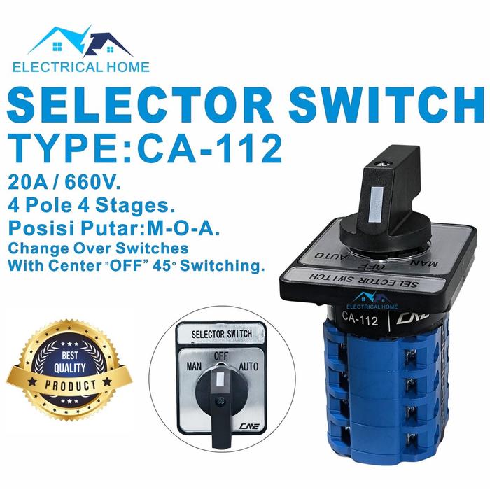 Jual Selector Switch 4 Pole 4 Stages / CA-112 (MAN-OFF-AUTO) - Kota ...