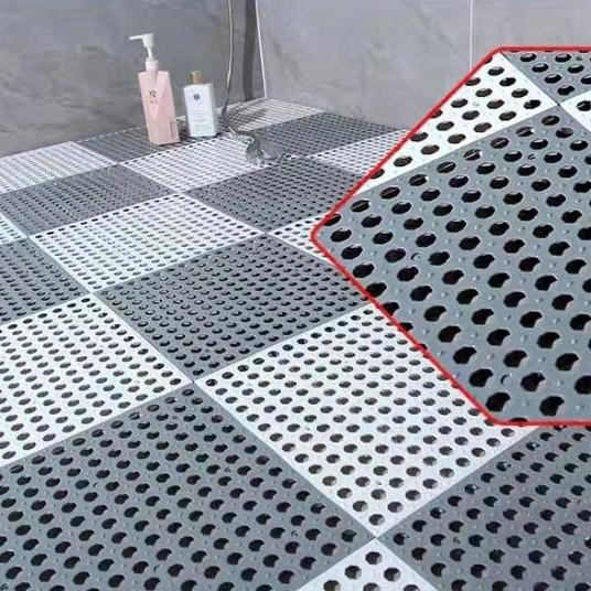 Combo 30 tấm Tấm lót sàn nhà tắm, nhà vệ sinh kháng khuẩn, chống trơn trượt, thoát nước cực tốt KT 30x30cm