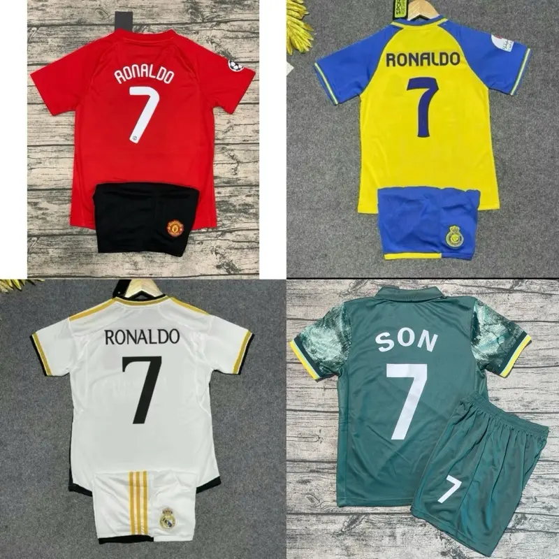 Áo bóng đá trẻ em Ronaldo- vải mè thái cao cấp