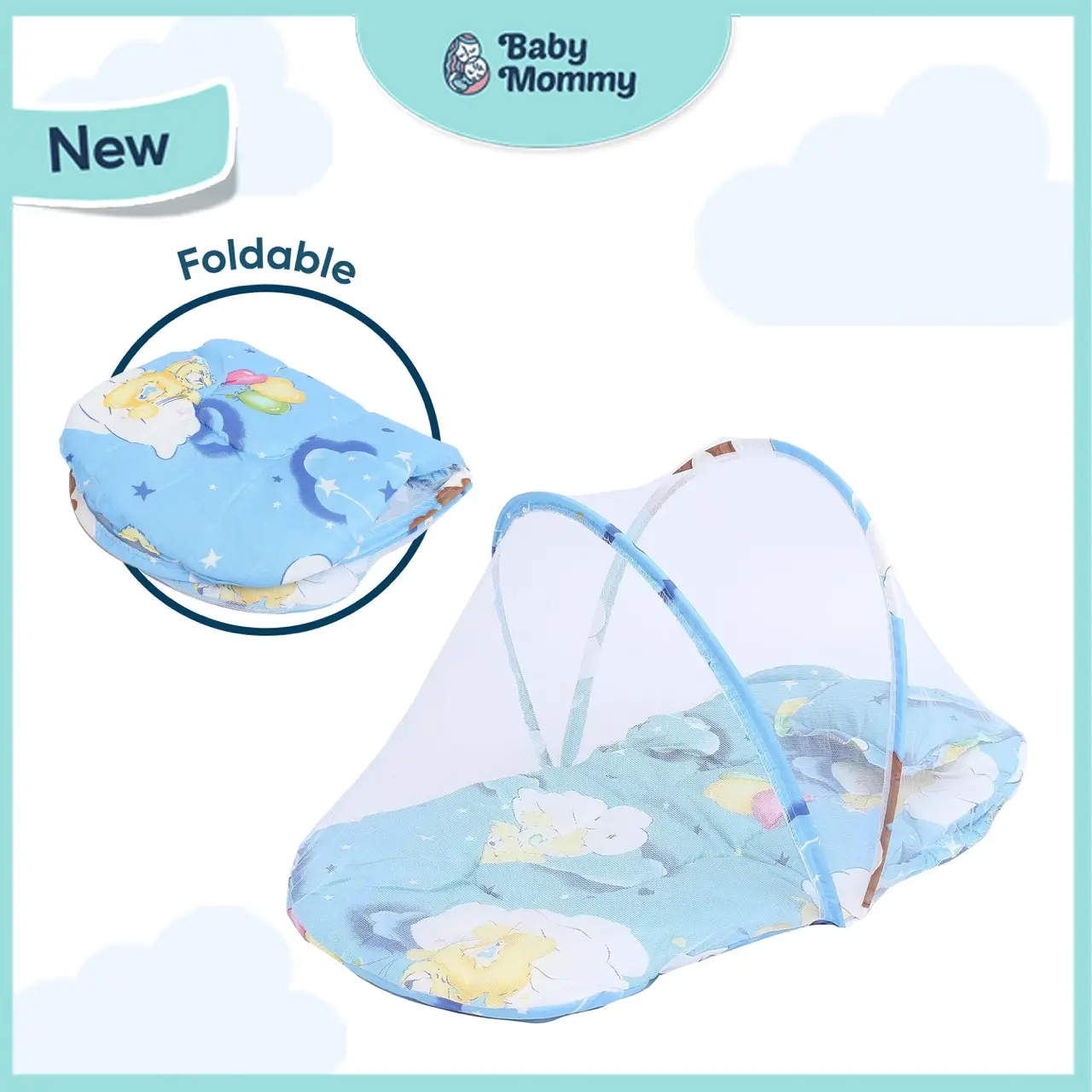 BabymommyAnti Mosquito Net Children Kid Foldable Insect Net Protect Bed Tent Portable Mattress Pillow