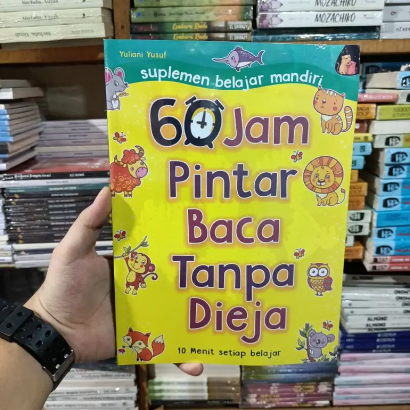 BUKU ANAK TK PAUD 60 JAM PINTAR MEMBACA TANPA DIEJA Bonus poster pengetahuan atau krayon Hard Cover