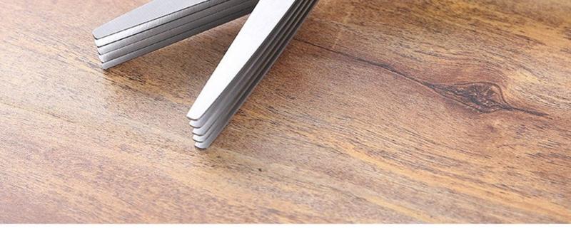Product Introduction of Kéo Rong Biển, Nhiều Lớp, Dụng Cụ Gia Dụng, Kéo Thực Phẩm Bổ Sung Nhà Bếp, Cắt Băm Hành Lá, Dụng Cụ Hữu Ích, Làm Bằng Thép Không Gỉ, Đa Chức Năng, Kéo Năm Lớp 9