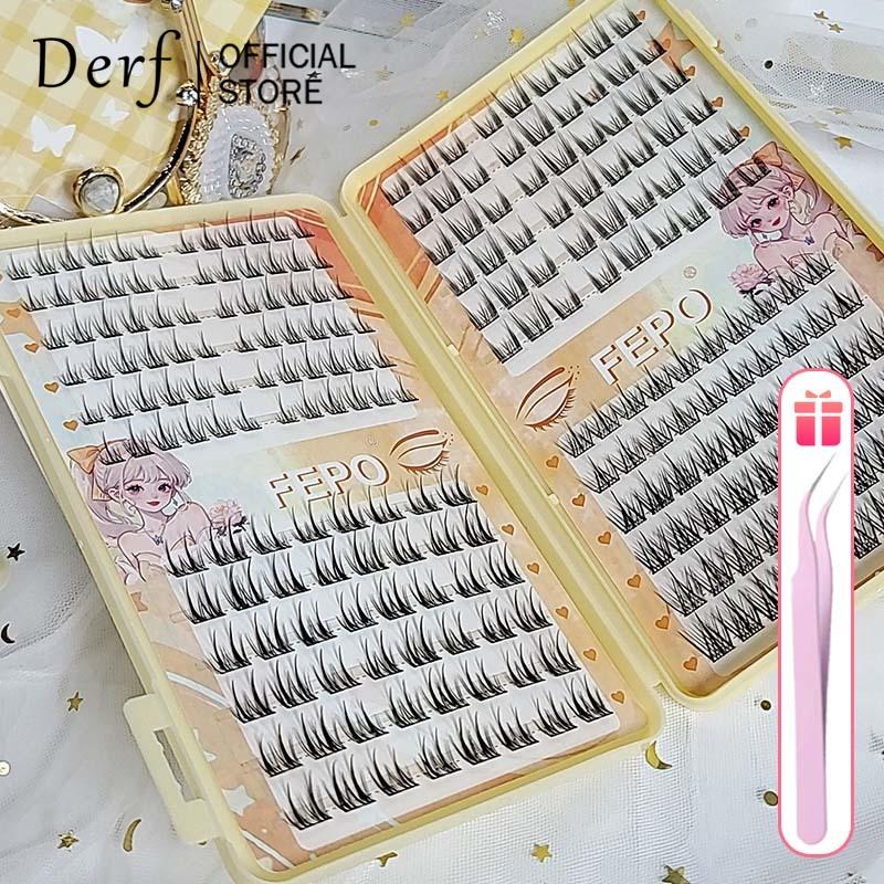 Lông Mi Giả Tự Dính, 288 Cụm, Sách Lông Mi Giả,lông mi giả có keo sẵn,mi giả tự nhiên Tự Dính, 10-13mm,Món quà miễn phí nhíp Trang Điểm Cosmetic Mỹ Phẩm