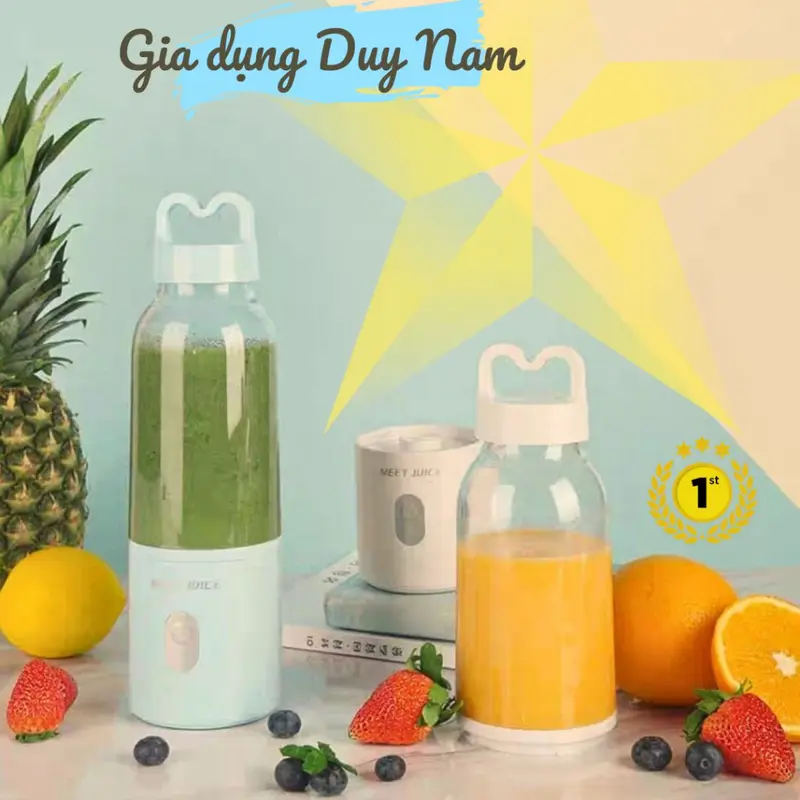 Máy Xay Sinh Tố Cầm Tay MIni Meet Juice Xay 9s Cực Nhanh 0
