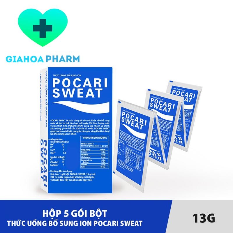 Pocari Sweat dạng gói bột pha nước - Thức uống bổ sung ion bù khoáng điện giải mất nước chơi thể thao tiêu chảy