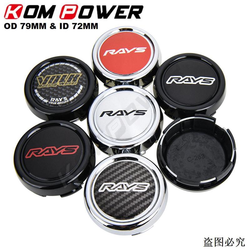 4PCS OD 79MM / ID 72MM Wheel Cover Cap RAYS VOLK Racing Emblem Sport ...
