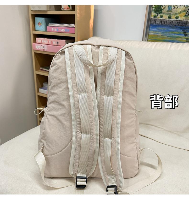 Product Introduction of Backpack, Student Schoolbag, Outdoor Backpack Leisure Simple and Lightweight Early High School Student Schoolbag New Drawstring All-Match Travel Backpack 1