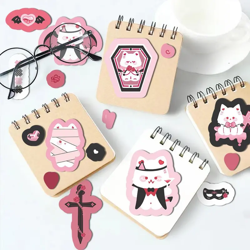 Cute Animal Pattern Sticker, 8 Counts/set Colorful Waterproof Sticker, Vinyl Cute Aesthetic Sticker for Water Bottle, Laptop, Phone, Skateboard, Decor 3
