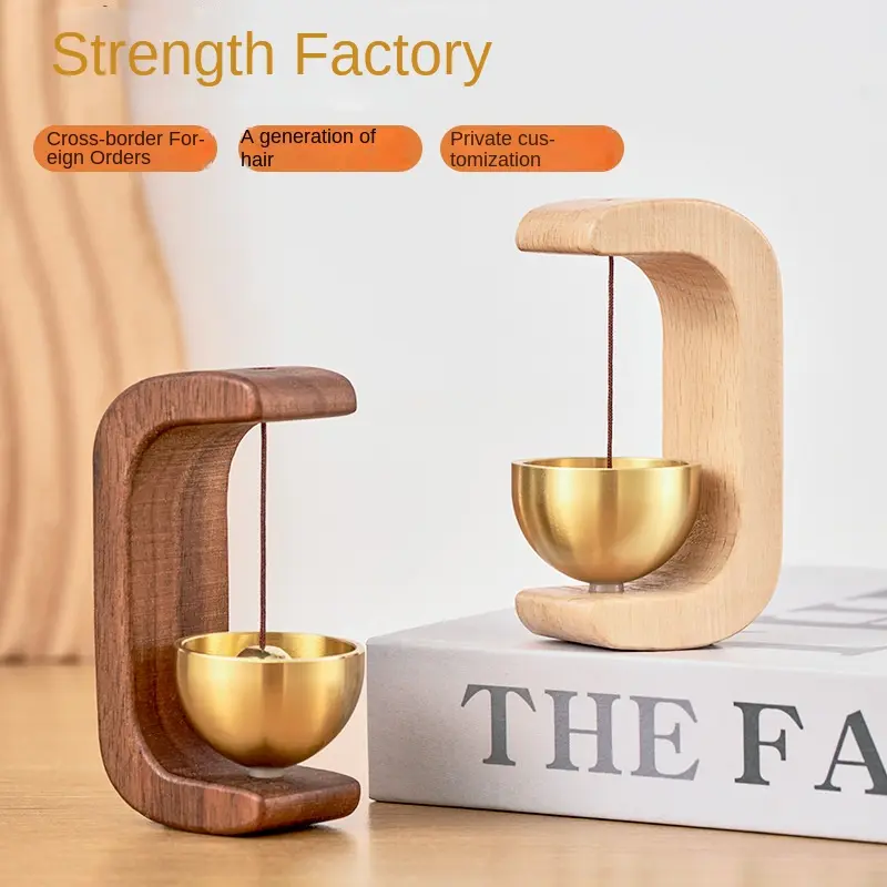 Dopamine Wind Chimes Door-Type Door-to-Door Magnetic Wooden Doorbell Shop Door-to-Door Reminder Bell New Chinese Style Decoration