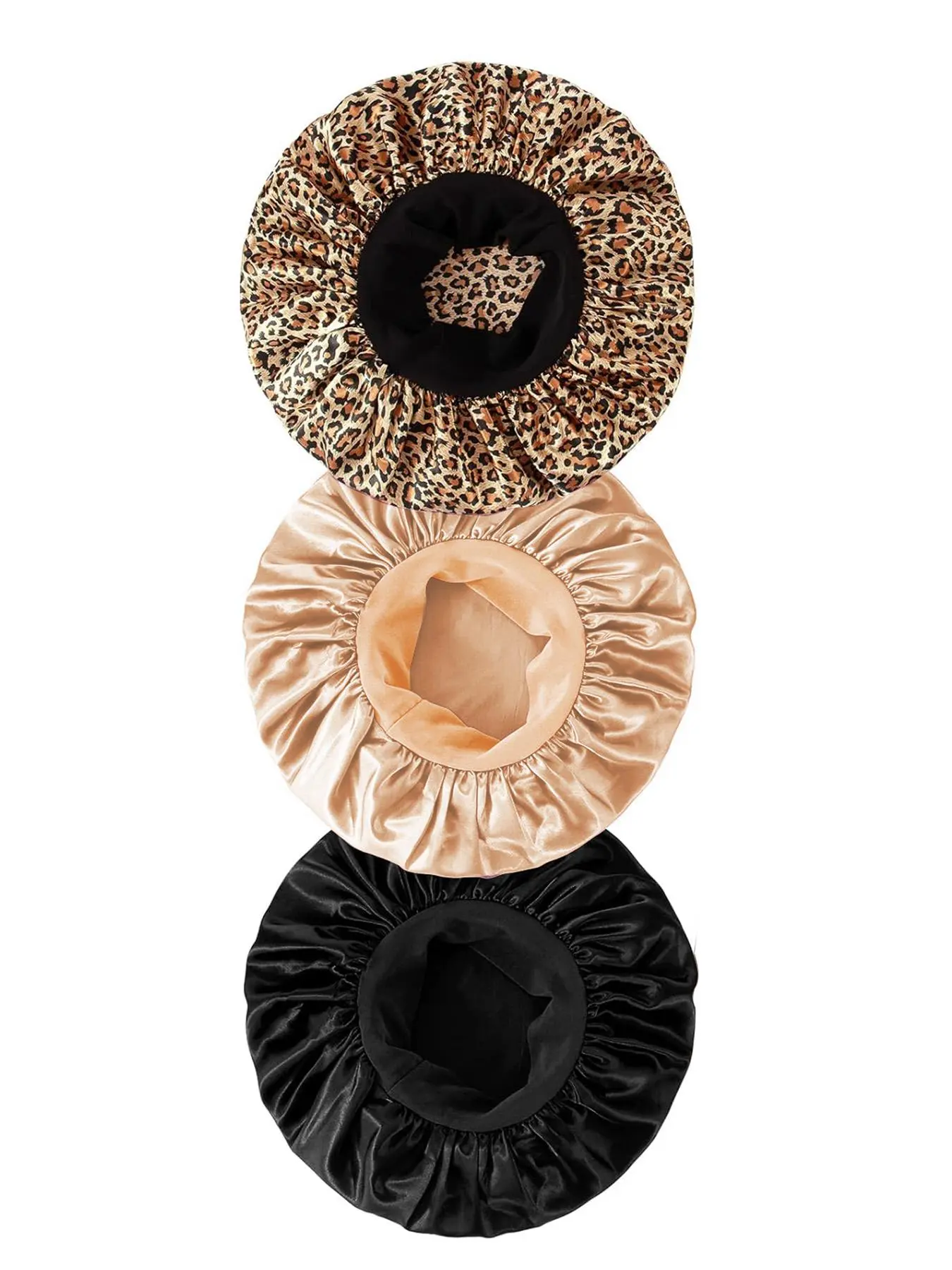 Women's Solid Color Satin Sleeping Cap, Elastic Hair Cap, 2024 New Style Soft Elastic Elasticity Hair Cap for Daily Use, Hair Care Accessories for Women