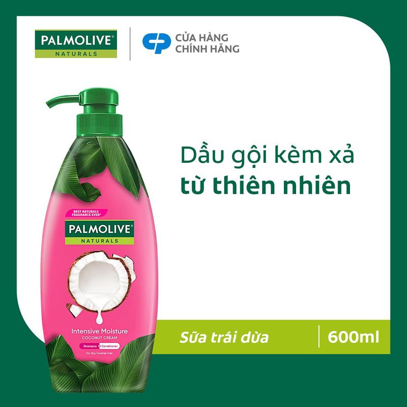 Dầu gội Palmolive kèm xả 2-trong-1 chiết xuất thiên nhiên 600ML Chăm sóc tóc và Dưỡng tóc bồng bềnh phù hợp cho Nữ và nam