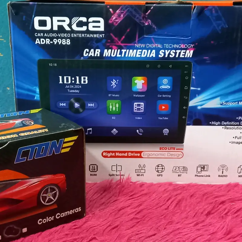 HEAD UNIT ANDROID ORCA LAYAR 9INC LENGKAP AMA KAMERA 5