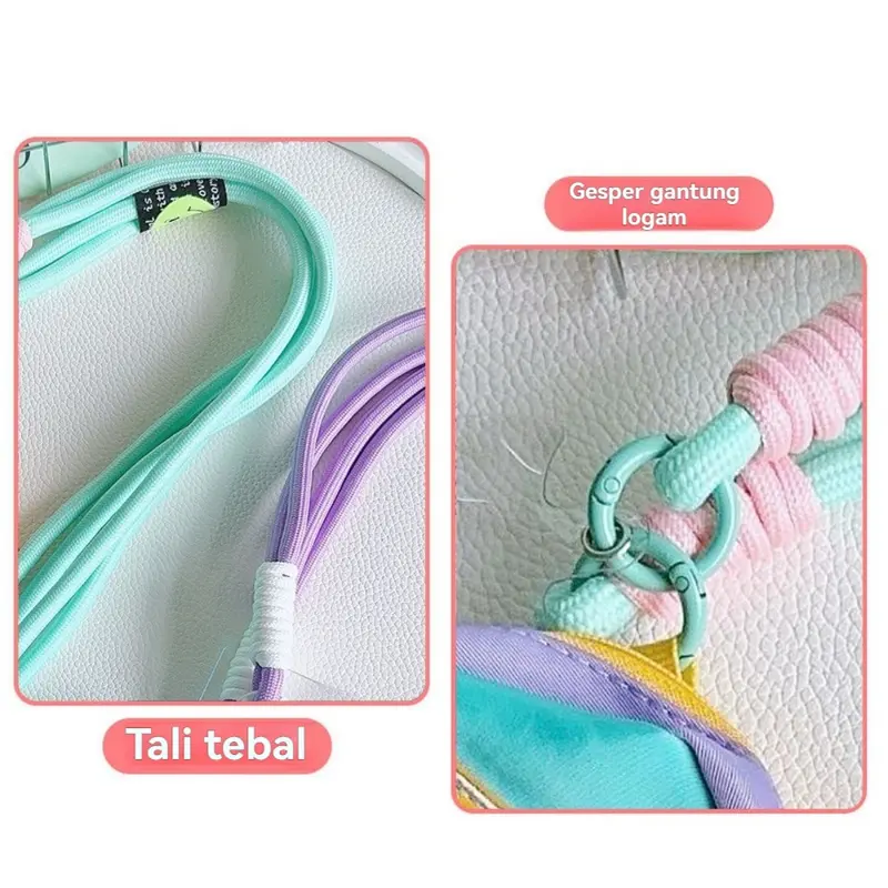 Dompet koin kunci warna-warni yang kreatif, boneka kartun, casing ponsel kecil yang lucu dan kreatif, selempang panjang Tali universal. Tali telepon selempang universal dalam berbagai desain.Gelang kunci halus buatan tangan dari resin akrilik berkualitas 5