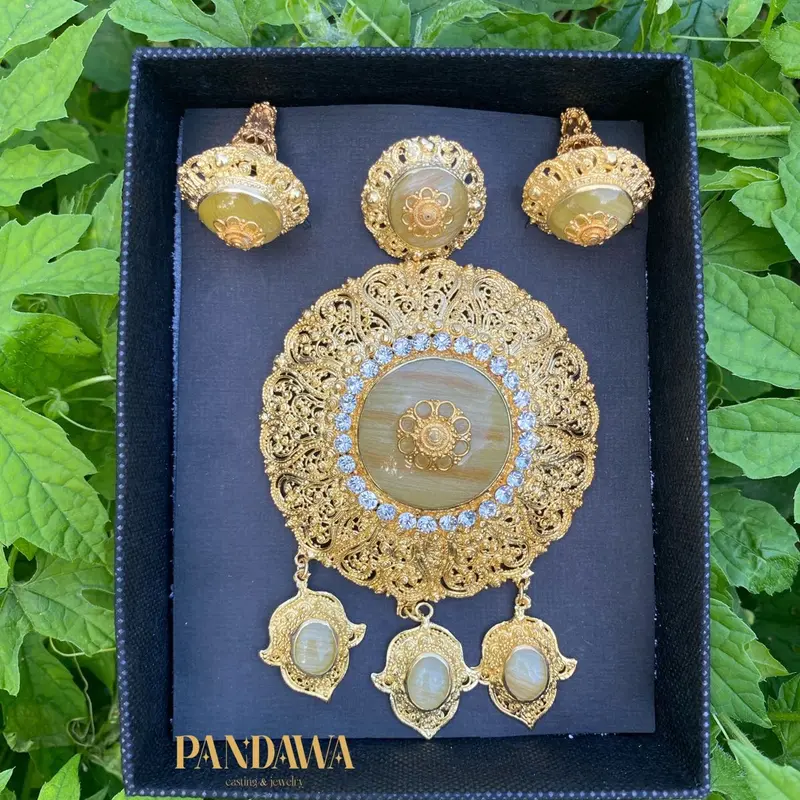 Pandawa Jewelry - Alpaka Bali Motif "Donat Single” cocok untuk Acara Pernikahan/Pertunangan/Busana Adat 3