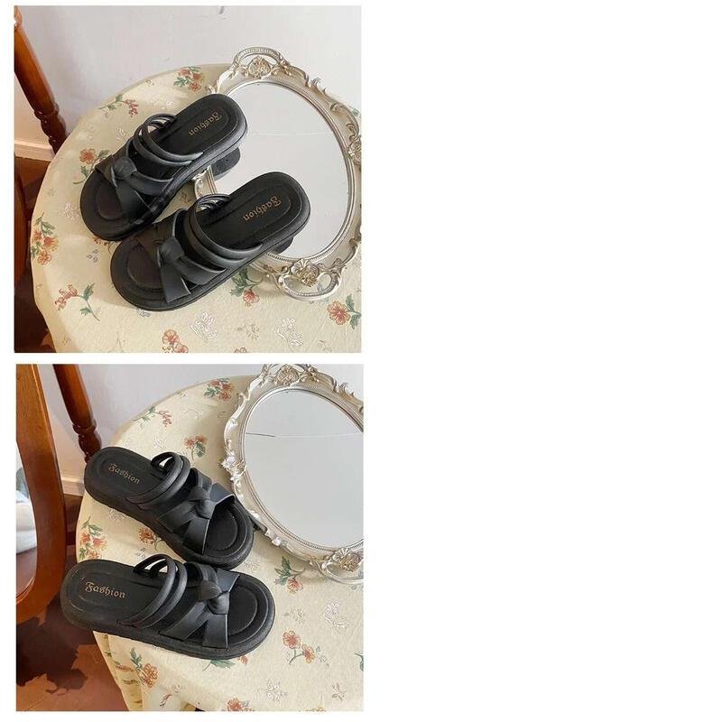 Product Introduction of New Fashionable Versatile Women's Slippers Summer Outer Wear Thick Bottom Anti-Slip PVC Slip-On Sandals From China mary  janes  shoes mules 25
