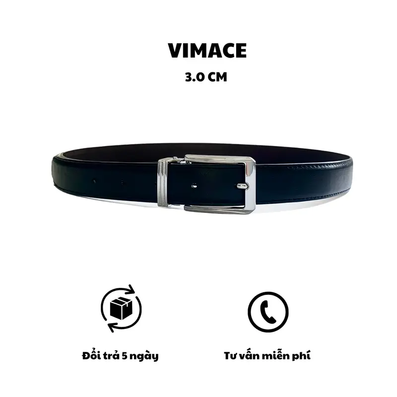 Dây Lưng Nịt Lưng Nam VIMACE Chất Liệu Da Pu Bản Nhỏ Thời Trang Hàn Quốc - Thắt lưng VIMACE 0