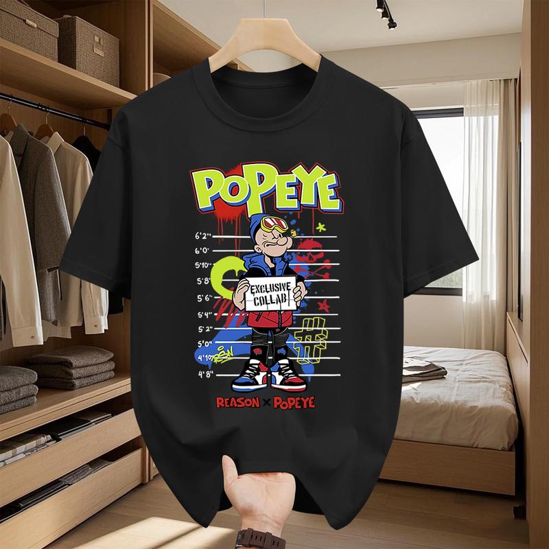 Product Introduction of Áo Thun Cotton Dáng Rộng Phong Cách Đường Phố Xu Hướng Cho Nam, Cá Tính, In Hình Graffiti, Thời Trang 29
