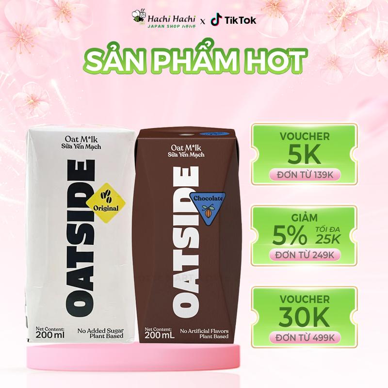 Sữa yến mạch vị nguyên bản Oatside Blend Barista/ Socola 200 ml - Hachi Hachi Japan Shop