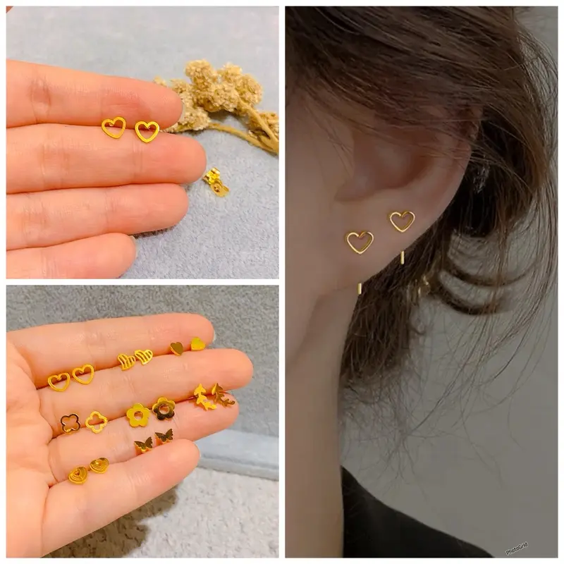 Anting titanium mini ootd lucu wanita 0