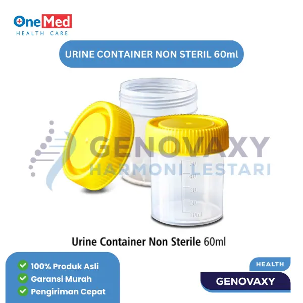Urine Container 60ml 100ml Non Steril ONEMED Pot Sampel Wadah Urin ...