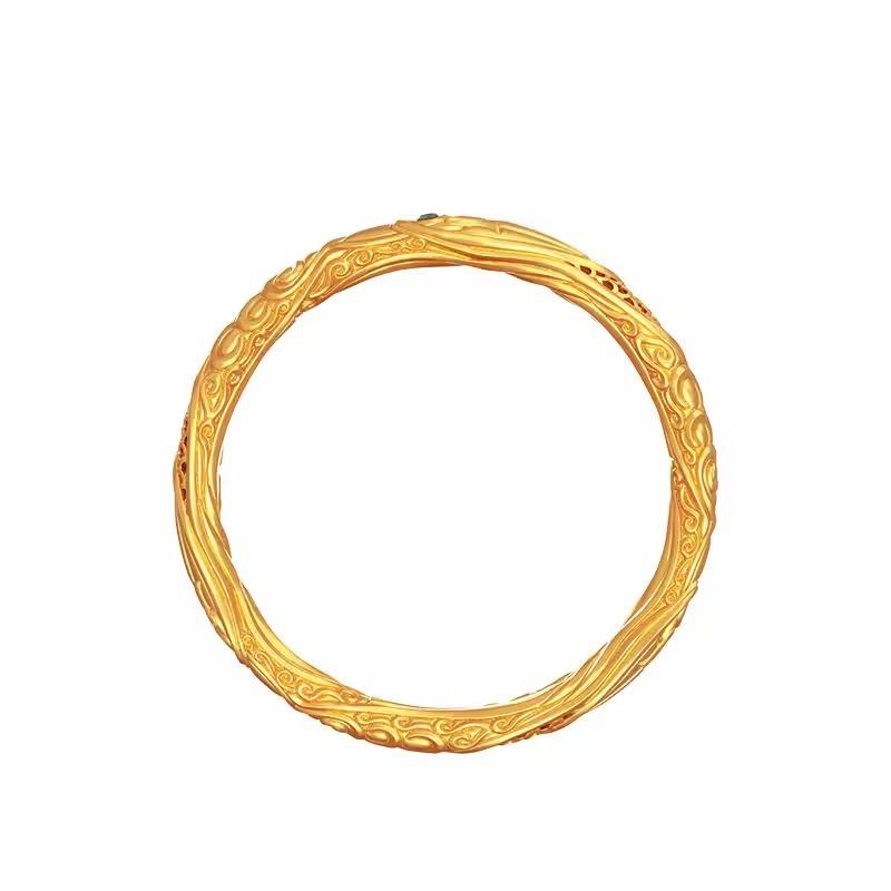 Product Introduction of Vòng Tay Vòng Tròn Qiankun, Bán Chạy, Unisex, Vòng Tay Cặp Đôi, Mạ Vàng, Đồ Trang Sức Cổ Điển Xu Hướng Nezha: Sự Xuống Dấu Của Đứa Trẻ Kỳ Diệu 1
